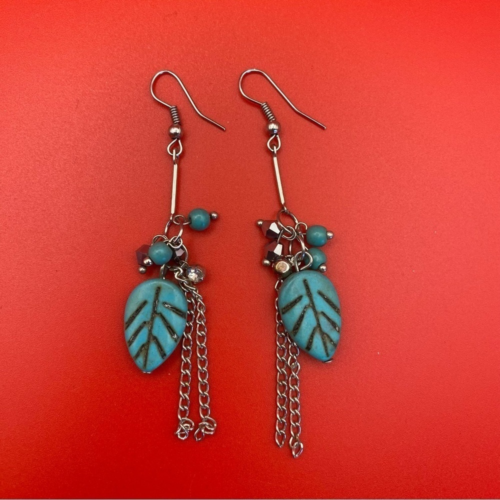 Turquoise Blue Boho Earrings